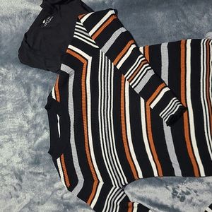 Pull over sweater & stem shirt